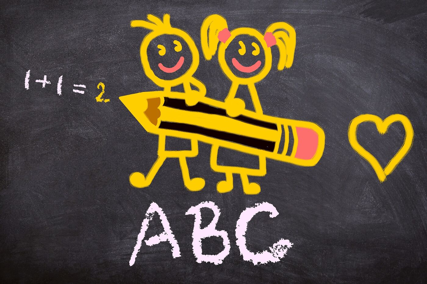 Chalkboard with ABC