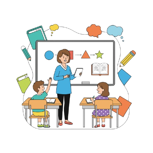 Teacher engaging with students in classroom